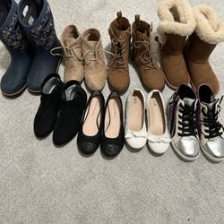 Girls Shoes Lot Of 8 Pairs (sizes 4-6)