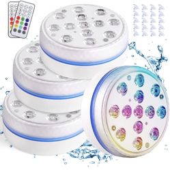 ED Pool Lights for Above Ground Pools Submersible LED Lights Pond Lights LED Underwater Submersible Lights IP68 Waterproof LED Lights for Pool Mini Su