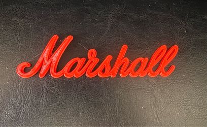 Marshall cabinet and amplifier logo replacement red