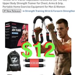 Twister Arm Trainer Adjustable Resistance (30–140 lbs) – Upper Body Strength Trainer for Chest, Arms & Grip, Portable Home Exercise Equipment for Men 