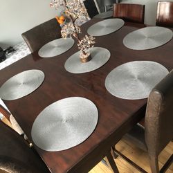  Counter Height Dining Room Table With  8 Chairs  54x54   3ft High 