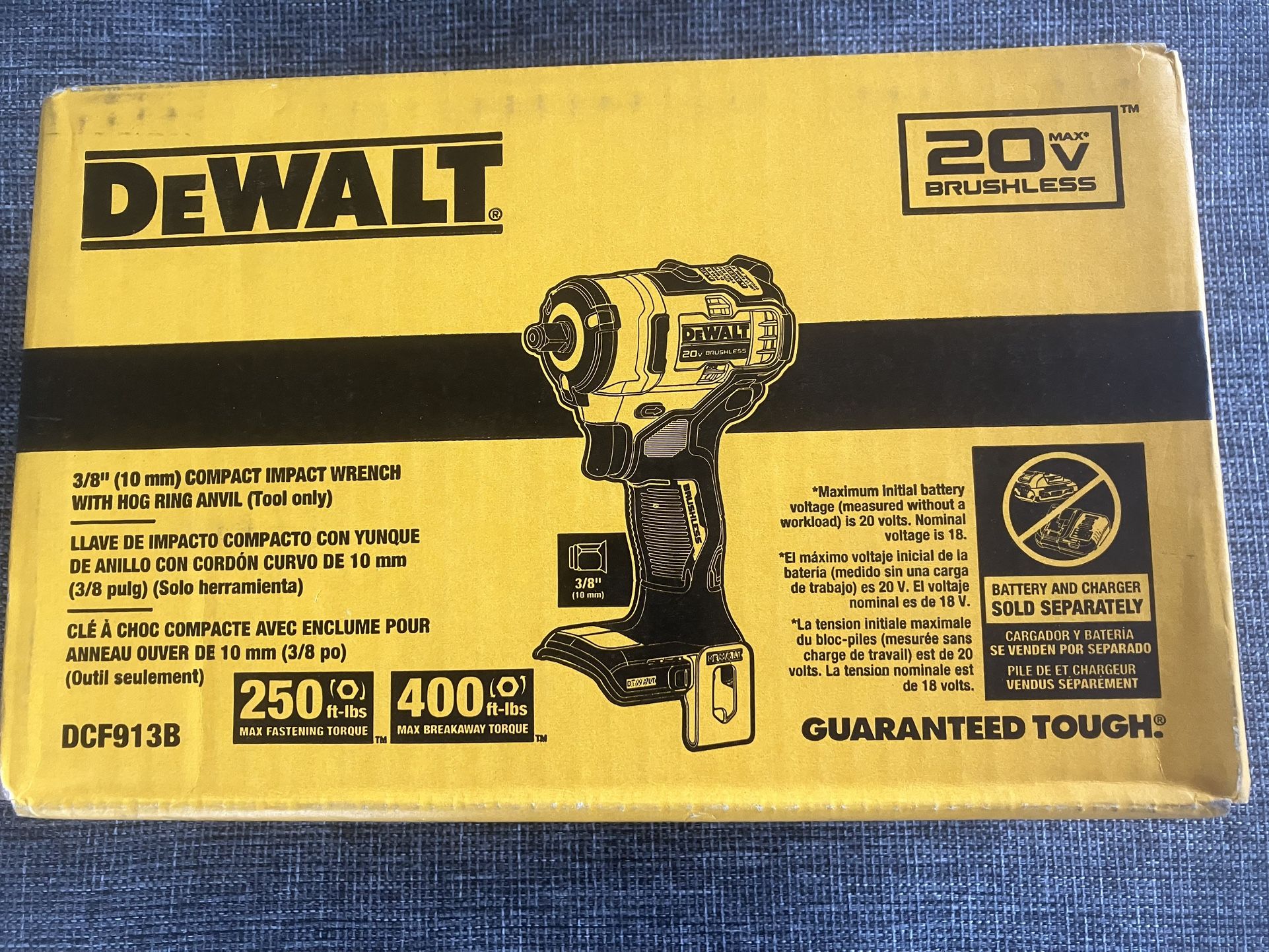 New DeWalt 3/8 Impact Wrench DCF913