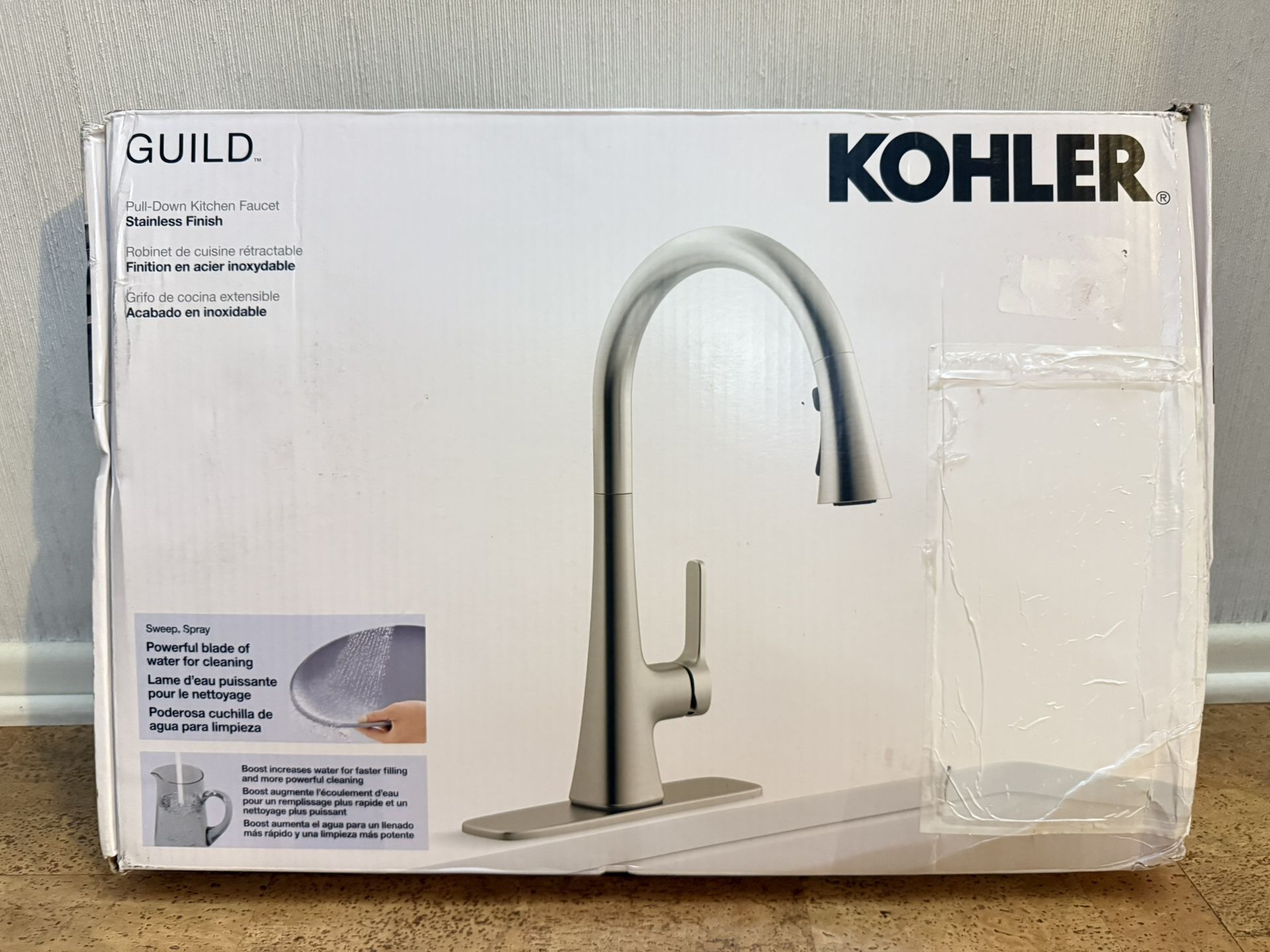 Kohler Guild Pull-Down Kitchen Faucet - Stainless Finish