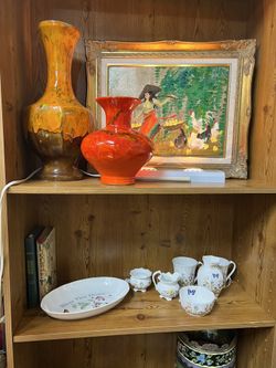 MCM 60’s Flame Drip Glaze Vase Large