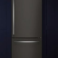 Energy Star certified GE 20.9 cu. ft. Single Door Bottom Freezer Refrigerator