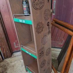 Rustic Bar Display Shelf Narrow Stand Rack Retired Store Real Plywood Stand