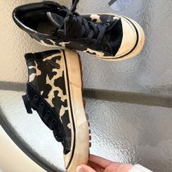 Cow Printed High Top Vans