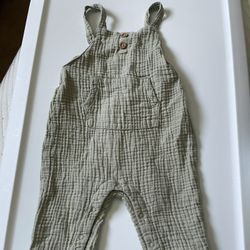 Baby Girls Size 6-9 Months Sage Green Jumpsuit 