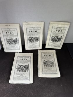 Old Farmer’s Almanac Reprints Lot of 5 1(contact info removed) 1(contact info removed) 1826 Robert Thomas
