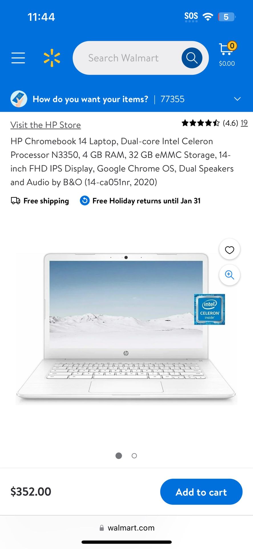White HP Chromebook