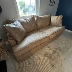 Genuine leather Pull-out Couch