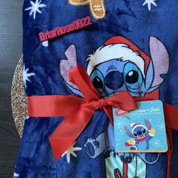 Christmas Stitch Plush Throw Blanket