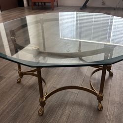 Mid Century Glass Table 