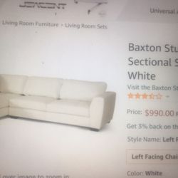 Brand New Braxton Studio Sofa Right Arm 