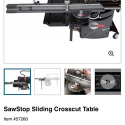 SawStop sliding Crosscut Table! New In Box!