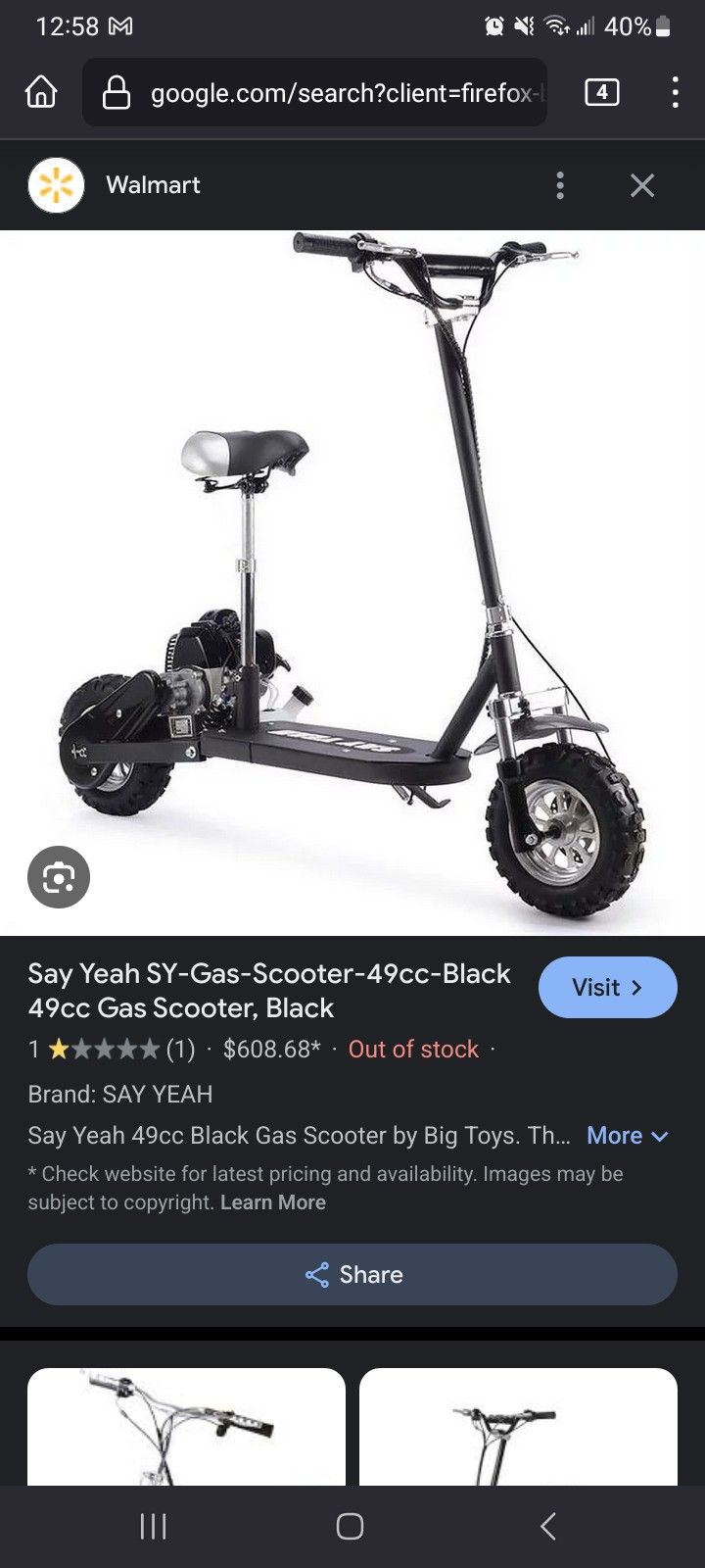 Say yeah 49cc Gas Powered Scooter