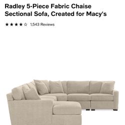 BRAND NEW COUCH; MACYS FURNITURE 
