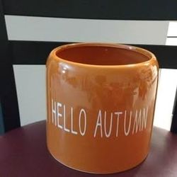 "Hello Autumn" Ceramic Jar