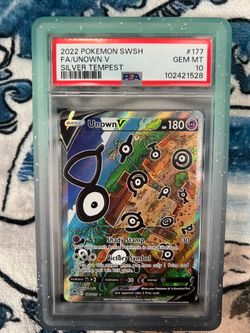 2022 Pokémon Silver Tempest Unown V alt Art PSA 10