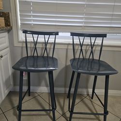 Set of Metal Bar Height chairs