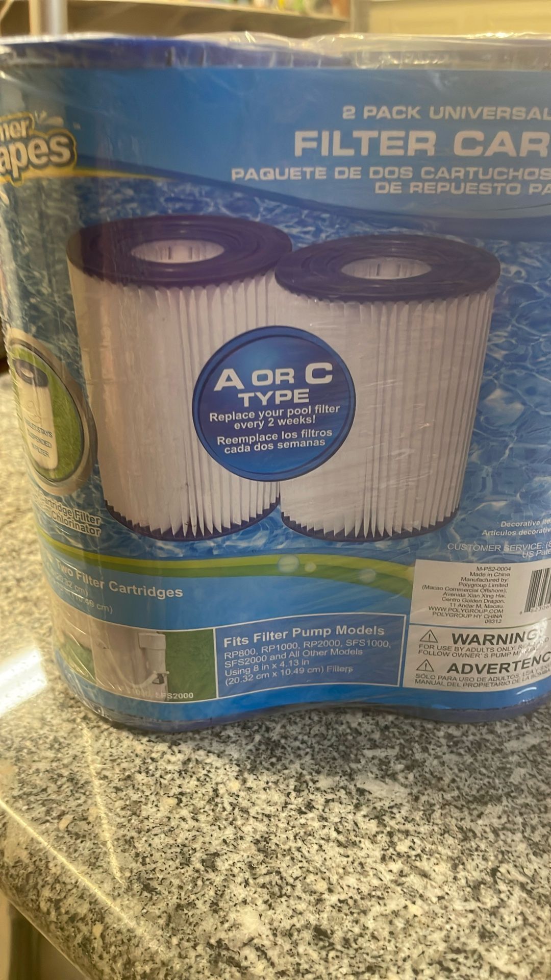 2 Pack Universal Replacement Filter Cartridge