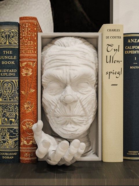 The Mummy Book Nook Bookend Fantasy Horror Decor Literature Halloween