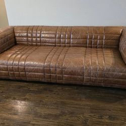 🔥 Luxury Leather Sofa + 2 Matching Club Chairs – Artsome Industrial Style – $2,750