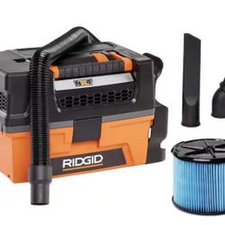 RIDGID 3 Gal. 5.0 Peak HP NXT Shop Vacuum Wet Dry Vac with Fine Dust Filter, Expandable Hose and Accessory Attachments HD0300