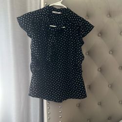 Black Polkadotted Blouse