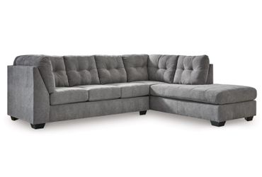 SECTIONAL WITH QUEEN SLEPEER -GRAY- [EASY CARE FABRIC] -NEW-