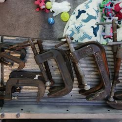 C- vintage clamps two 9in two 5in two 4in two 3in two 2in