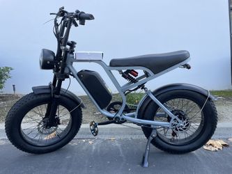 Bluvall 20 Inch Fat Tire Electric Bicycle 52v Battery 1500w Motor 32MPH Max E-bike 
