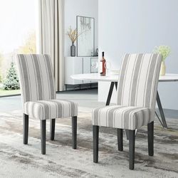 Dining Chair Set - Stripe Pattern