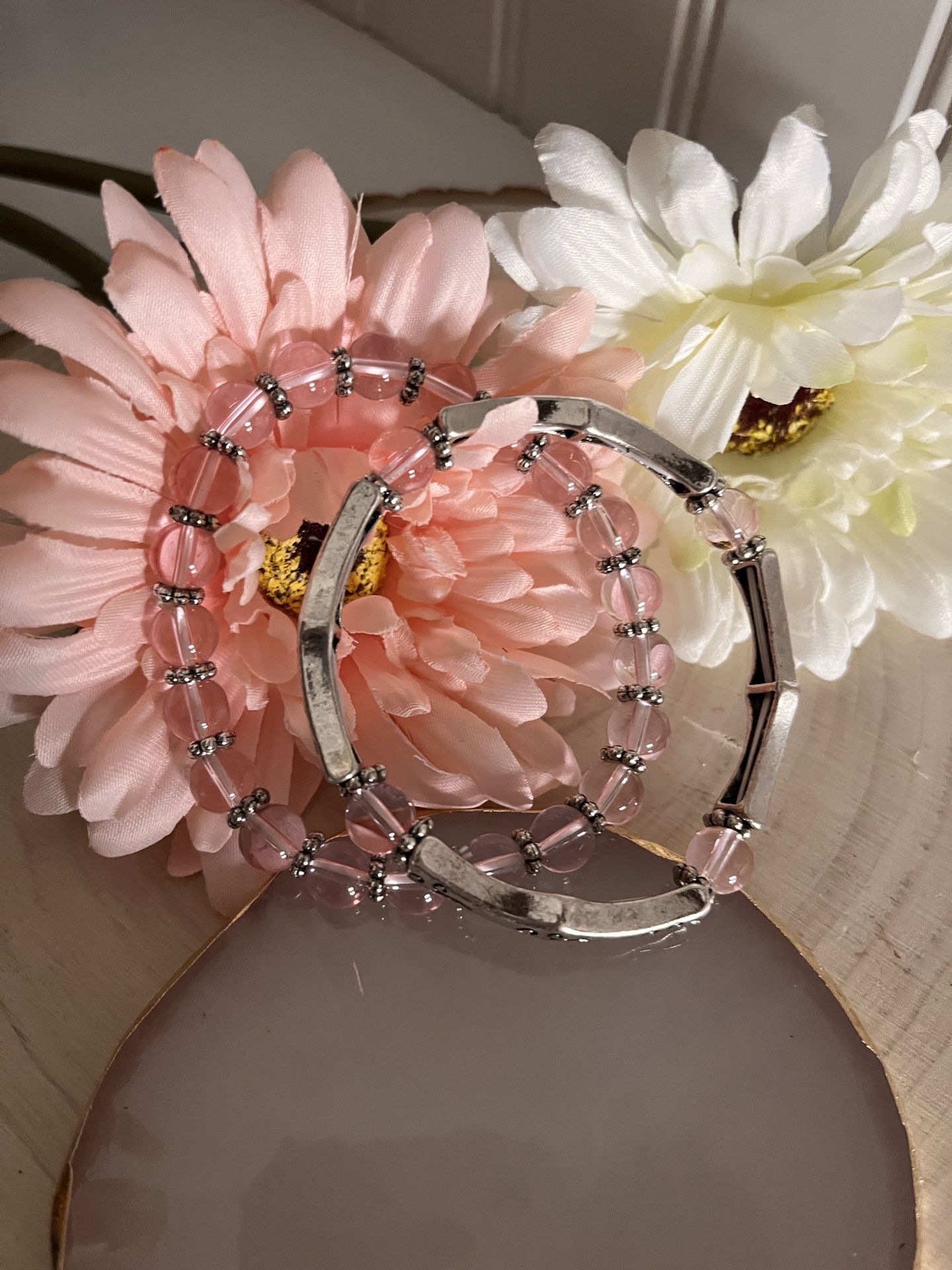 Absolutely Stunning Fabulous Pink & Silver Bracelet 