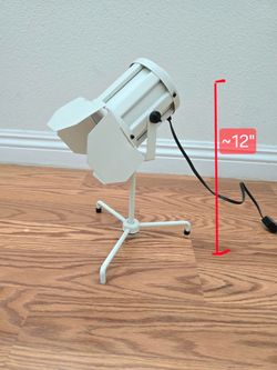 White Spotlight Desk Lamp with Barn Doors