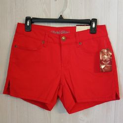 Faded Glory Women Size 6 Red Rover 4.5" Casual Cotton Shorts