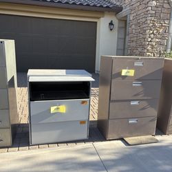 File cabinets, vertical and lateral