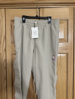Nike x Fear Of God NBA Nylon Warm Up Pants M 'String' Bottoms Beige CU4684-271