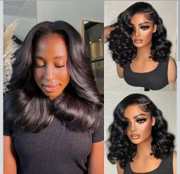 14 inch Bob Lace Front Wig Human Hair