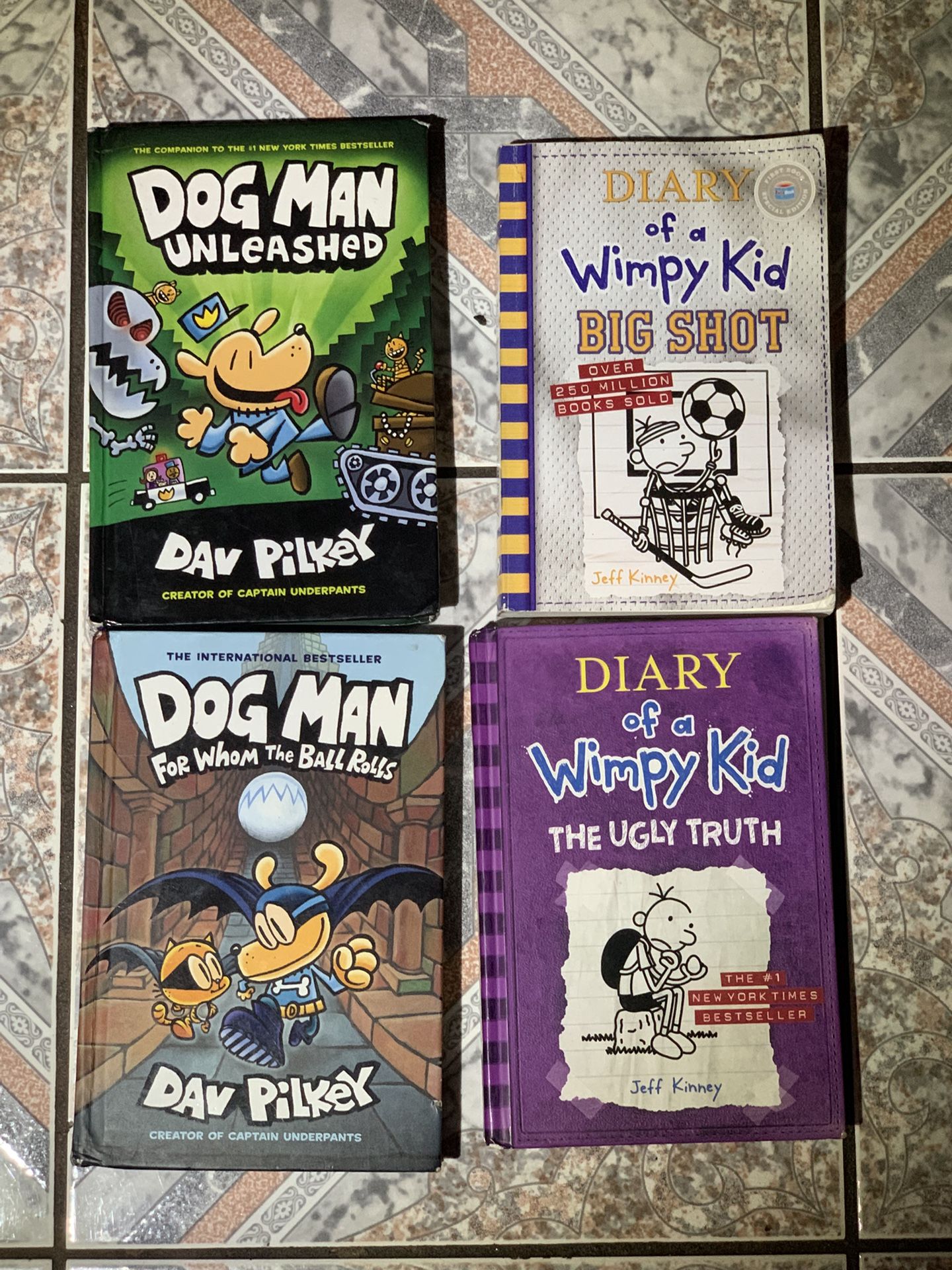 Dog Man And Diary Of A Wimpy Kid Books