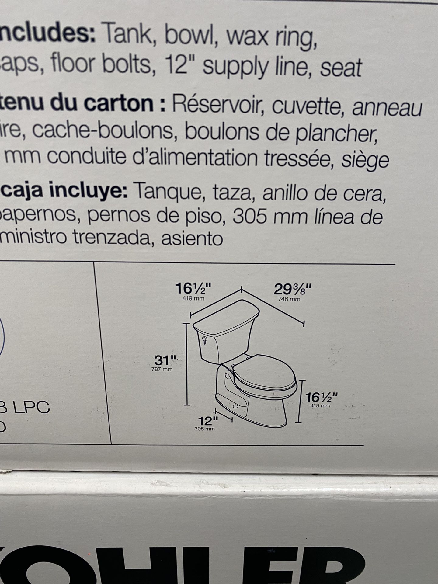 One toilet set Kohler Intrepid Comfort Height The Complete Solution
