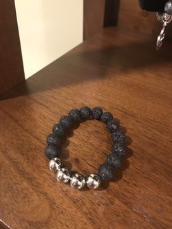 Men’s Black Lava Bead Bracelet