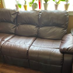 Leather Couch Recliner 