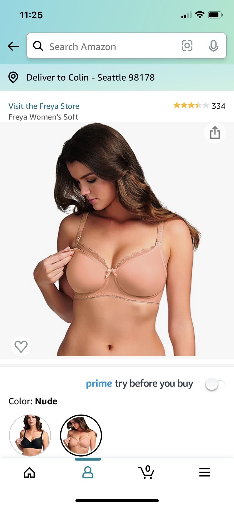 Freya Bra With Nursing Clips - 34H Nude