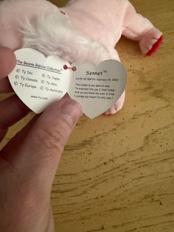 Ty Beanie Baby Sonnet Plush with Tags