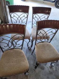 4 Chairs! Cash And Carry 50.00 For All 4.