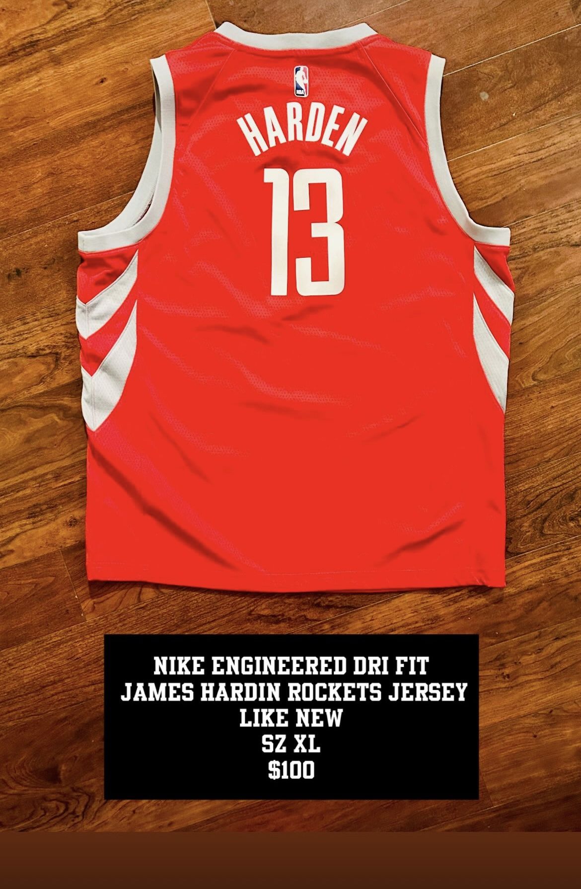 Nike Engineered Dri Fit James Hardin Rockets Jersey Like New Size XL