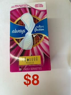 Always Radiant FlexFoam Pads 30 Count