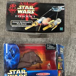 Star Wars Episode 1 Figures and movie Trading Card 