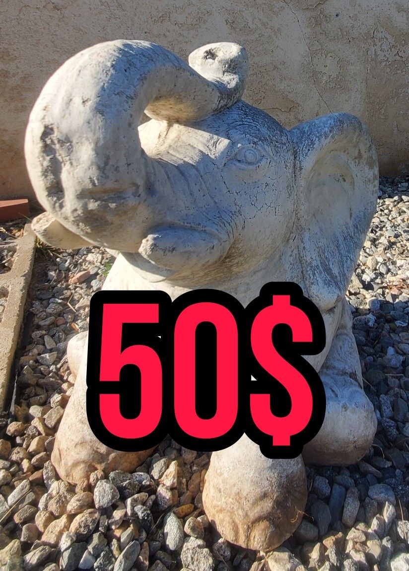 Elephant Statue Cement Fountain